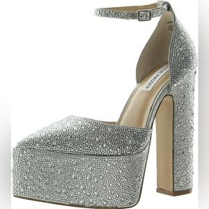 NEW Steve Madden Crystal Rhinestone Prompt Platform Heels 11 Stunning ✨✨